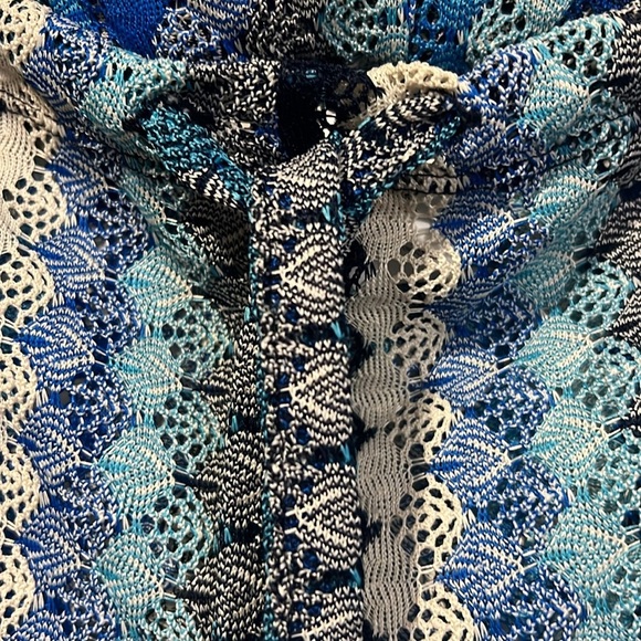 Becca blue crocheted like split leg coverup pants size small - Picture 10 of 16